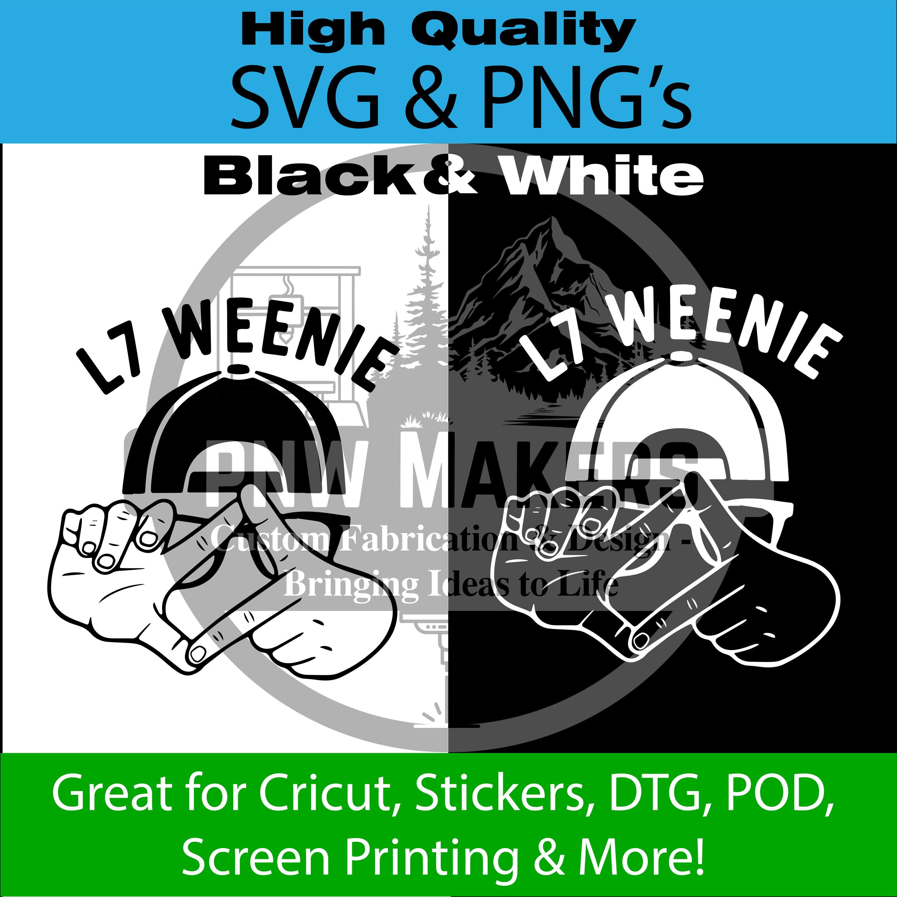 L7 Weenie Baseball Softball PNG SVG: The Sandlot Apparel (Digital Download)