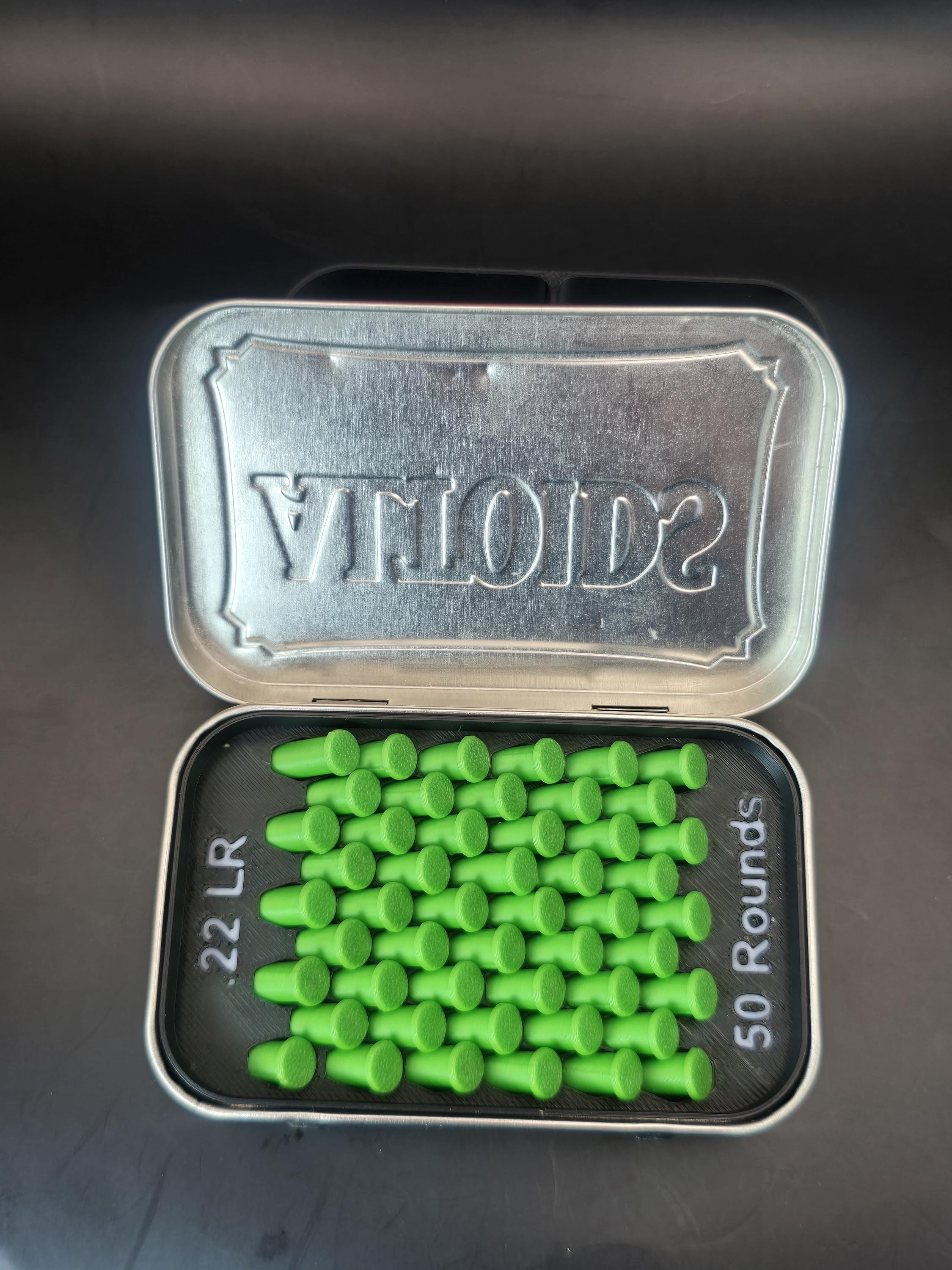 Bugout Tin .22 LR Altoids Insert - Ammo Organizer - Conceal Carry - EDC