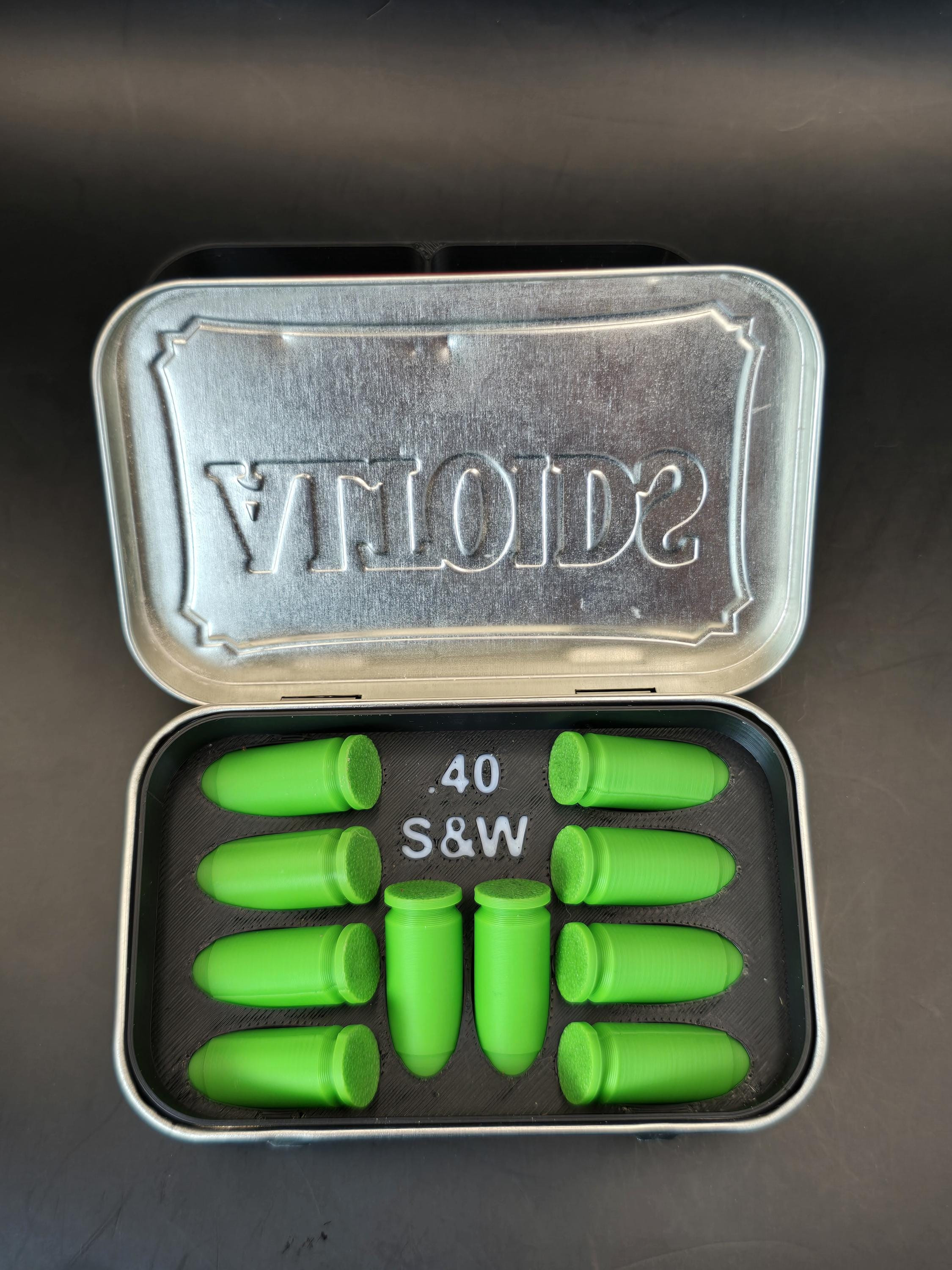 Bugout Tin 40 S&W Altoids Insert - Ammo Organizer - Conceal Carry - EDC